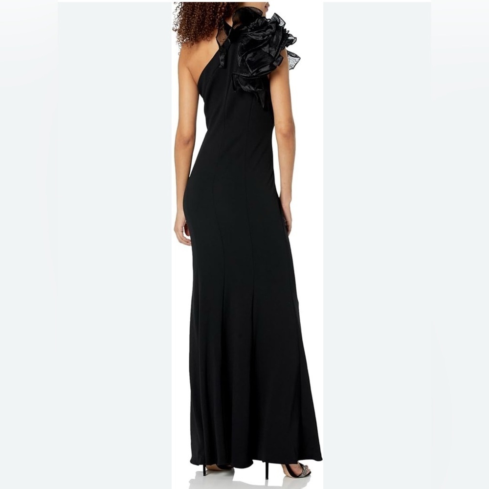 Aidan Mattox | Organza Ruffle one shoulder tulip evening gown Women’s size 8 - Picture 12 of 12